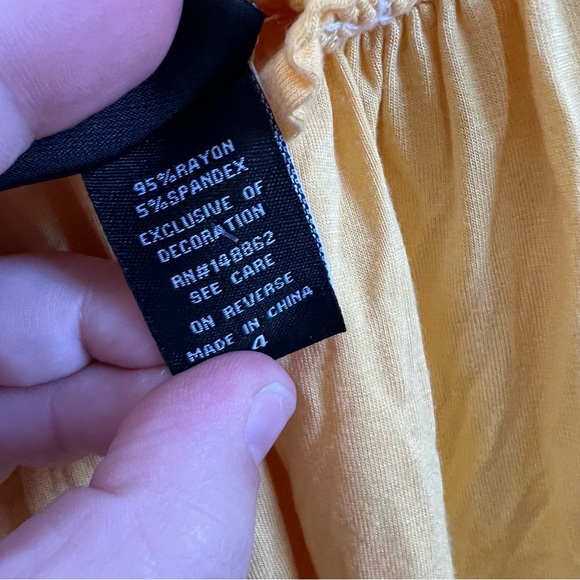 Torrid Yellow Off The Shoulder Blouse - Size 4X - Picture 7 of 9